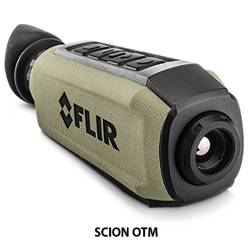 Front angle photo of a Teledyne FLIR Scion OTM outdoor thermal monocular.