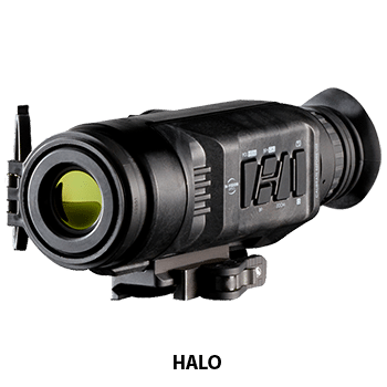 Angle view of a N-Vision HALO thermal weapon sight.