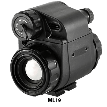 Angle view of a InfiRay Outdoor MINI ML19 multi-function thermal imager.