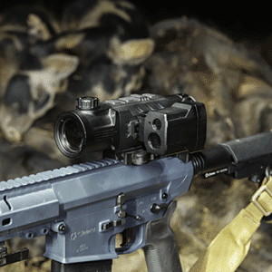 InfiRay Outdoor RICO Mk1 thermal weapon sight shown mounted to an AR-15 style rifle.