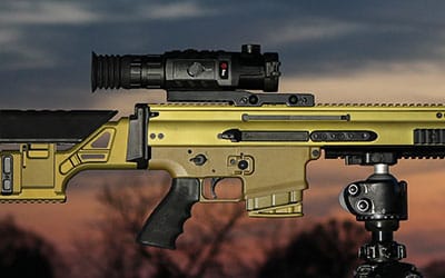 iRay RICO Mk1 Thermal Weapon Sight Mounted to FN SCAR 20S Rifle