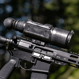 N-Vision HALO-X thermal weapon sight shown mounted to an AR-15 style rifle.