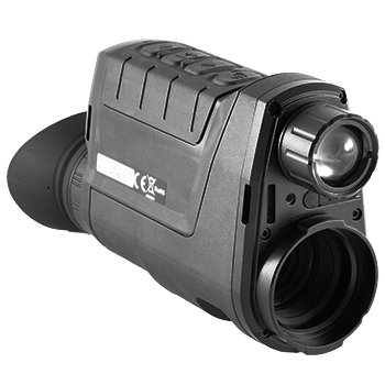Angle view of a InfiRay Outdoor Cabin thermal monocular.