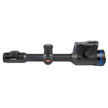 Side view of Pulsar Thermion 2 LRF Pro thermal riflescope.