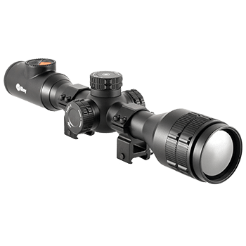 Angle view of a Infiray Outdoor BOLT-C thermal riflescope.
