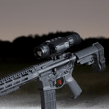 InfiRay Outdoor RICO G-LRF thermal weapon sight shown mounted to an AR-15 style rifle.