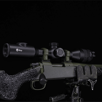 Infiray Outdoor BOLT TL35 V2 thermal riflescope shown mounted to a bolt-action rifle.