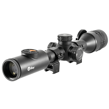 Angle view of a Infiray Outdoor BOLT TL35 V2 thermal riflescope.