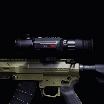 InfiRay Outdoor RICO G thermal weapon sight shown mounted to a AR-15 style rifle.