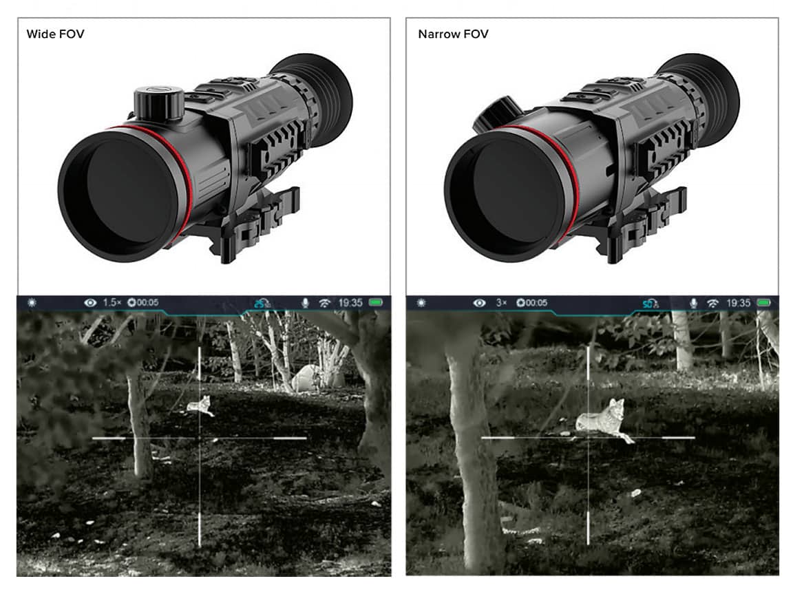 Image showing a side-by-side comparison of the dual FOV feature.