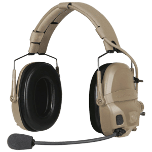 Ops-Core AMP headset shown in tan.